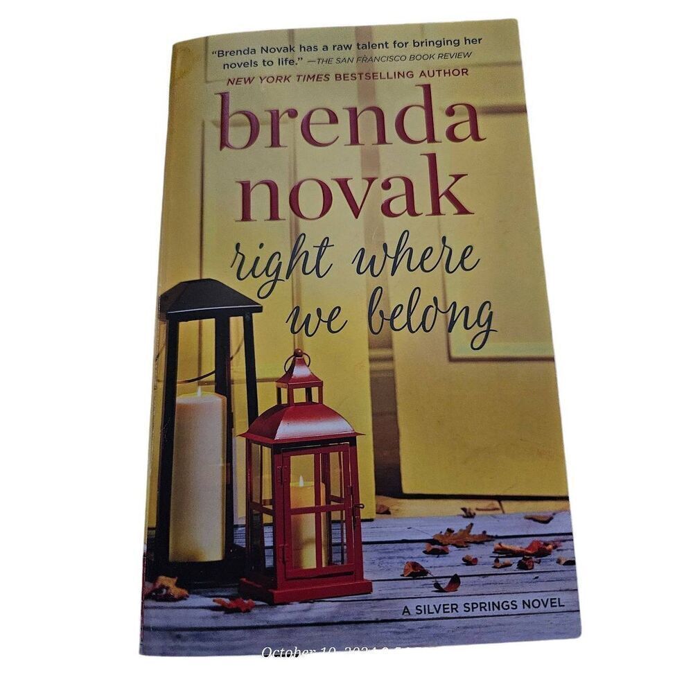 Right where we belong by Brenda Novak mira books isbn 9780778330387